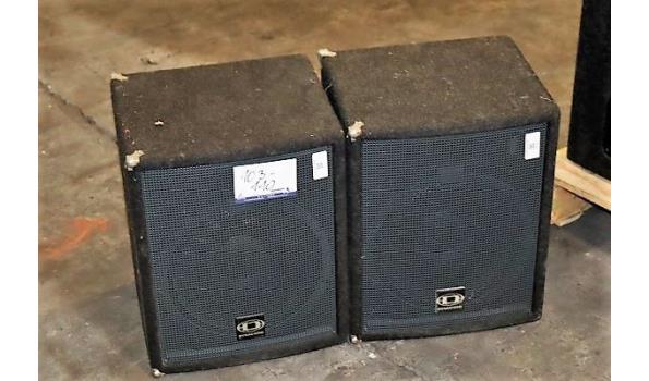 2 speakers DYNACORD A122, werking niet gekend